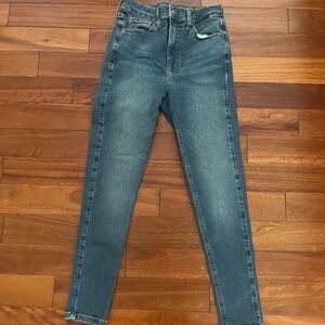Topshop High Rise Blue Jeans
